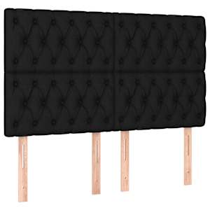 Box spring postel s matrací a LED černá 160x200 cm textil - obrázek 7