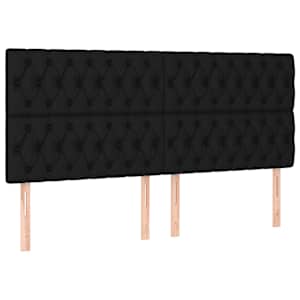 Box spring postel s matrací a LED černá 200x200 cm textil - obrázek 7