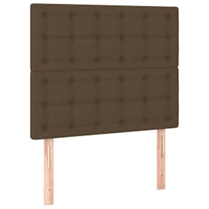 Box spring postel s matrací a LED tmavě hnědá 80x200 cm textil - obrázek 7