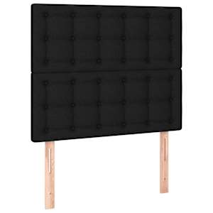 Box spring postel s matrací a LED černá 100x200 cm textil - obrázek 7