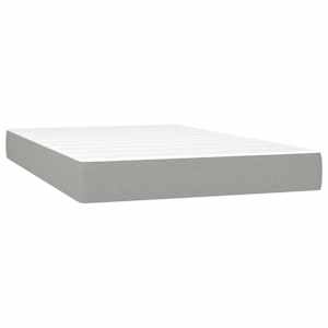 Box spring postel s matrací a LED světle šedá 120x200 cm textil - obrázek 6