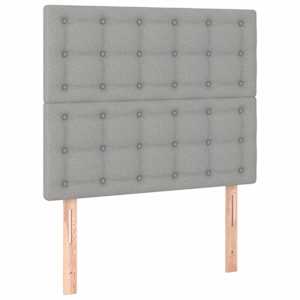 Box spring postel s matrací a LED světle šedá 120x200 cm textil - obrázek 7