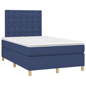 Box spring postel s matrací a LED modrá 120 x 200 cm textil - obrázek 3