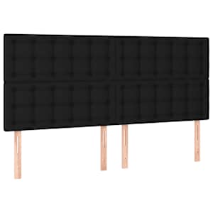 Box spring postel s matrací a LED černá 160x200 cm textil - obrázek 7