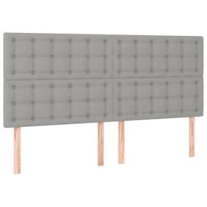 Box spring postel s matrací a LED světle šedá 180x200 cm textil - obrázek 7