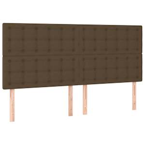 Box spring postel s matrací a LED tmavě hnědá 180x200 cm textil - obrázek 7