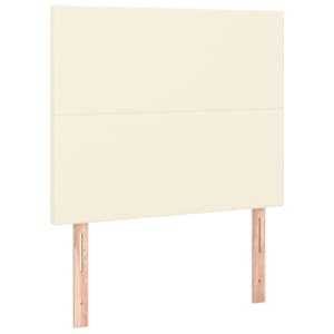 Box spring postel s matrací a LED krémová 80x200 cm umělá kůže - obrázek 7