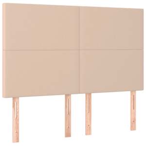 Box spring postel matrace a LED cappuccino 140x190cm umělá kůže - obrázek 7