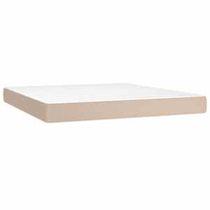 Box spring postel matrace a LED cappuccino 180x200cm umělá kůže - obrázek 6