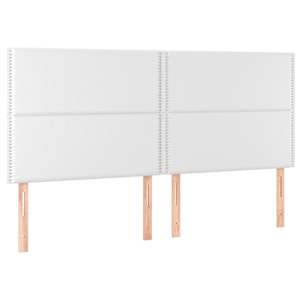 Box spring postel s matrací a LED bílá 200x200 cm umělá kůže - obrázek 7