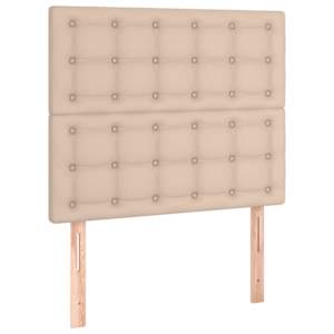 Box spring postel matrace a LED cappuccino 100x200cm umělá kůže - obrázek 7