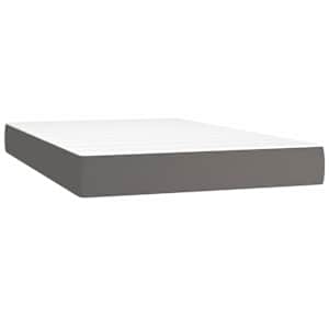 Box spring postel s matrací a LED šedá 120x200 cm umělá kůže - obrázek 6
