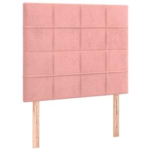 Box spring postel s matrací a LED růžová 90x200 cm samet - obrázek 7