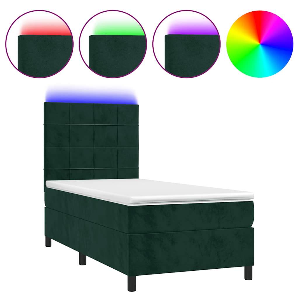 vidaXL µ²¬ Boxspring µ £± & LED £.  ¬½ 100x200µ µ»