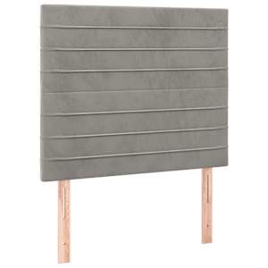 Box spring postel s matrací a LED světle šedá 90x200 cm samet - obrázek 7