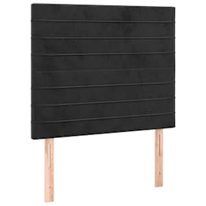 Box spring postelja z vzmetnico LED črna 120x200 cm žamet - slika 7