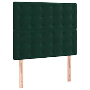 Box spring postel s matrací a LED tmavě zelená 80x200 cm samet - obrázek 7