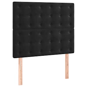Box spring postel s matrací a LED černá 90x190 cm samet - obrázek 7