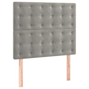 Box spring postel s matrací a LED světle šedá 90x200 cm samet - obrázek 7