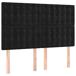 Box spring postel s matrací a LED černá 140x190 cm samet - obrázek 7