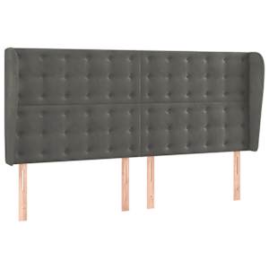Box spring postel s matrací a LED tmavě šedá 180x200 cm samet - obrázek 7