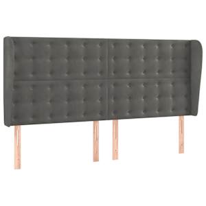 Box spring postel s matrací a LED tmavě šedá 200x200 cm samet - obrázek 7