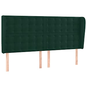 Box spring postel s matrací a LED tmavě zelená 200x200 cm samet - obrázek 7