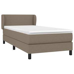 Box spring postel s matrací taupe 80x200 cm textil - obrázek 3