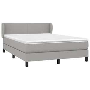 Box spring postel s matrací světle šedá 140 x 190 cm textil - obrázek 3