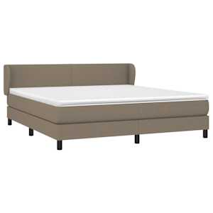 Box spring postel s matrací taupe 160x200 cm textil - obrázek 3