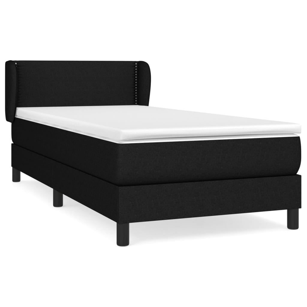 Thumbnail - vidaXL Boxspringbett mit Matratze Schwarz 100x200 cm Stoff