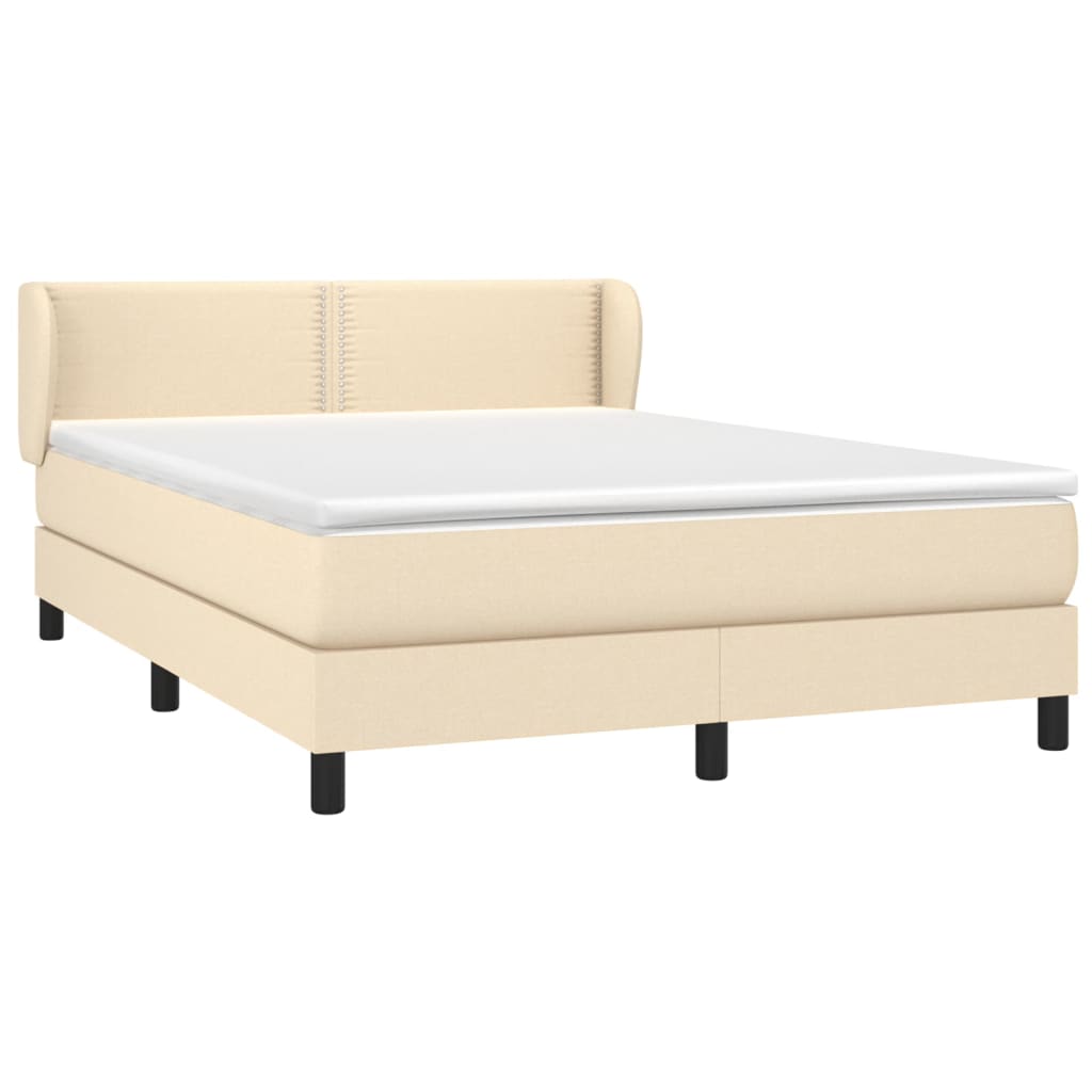 Thumbnail - vidaXL Boxspringbett mit Matratze Creme 140x200 cm Stoff