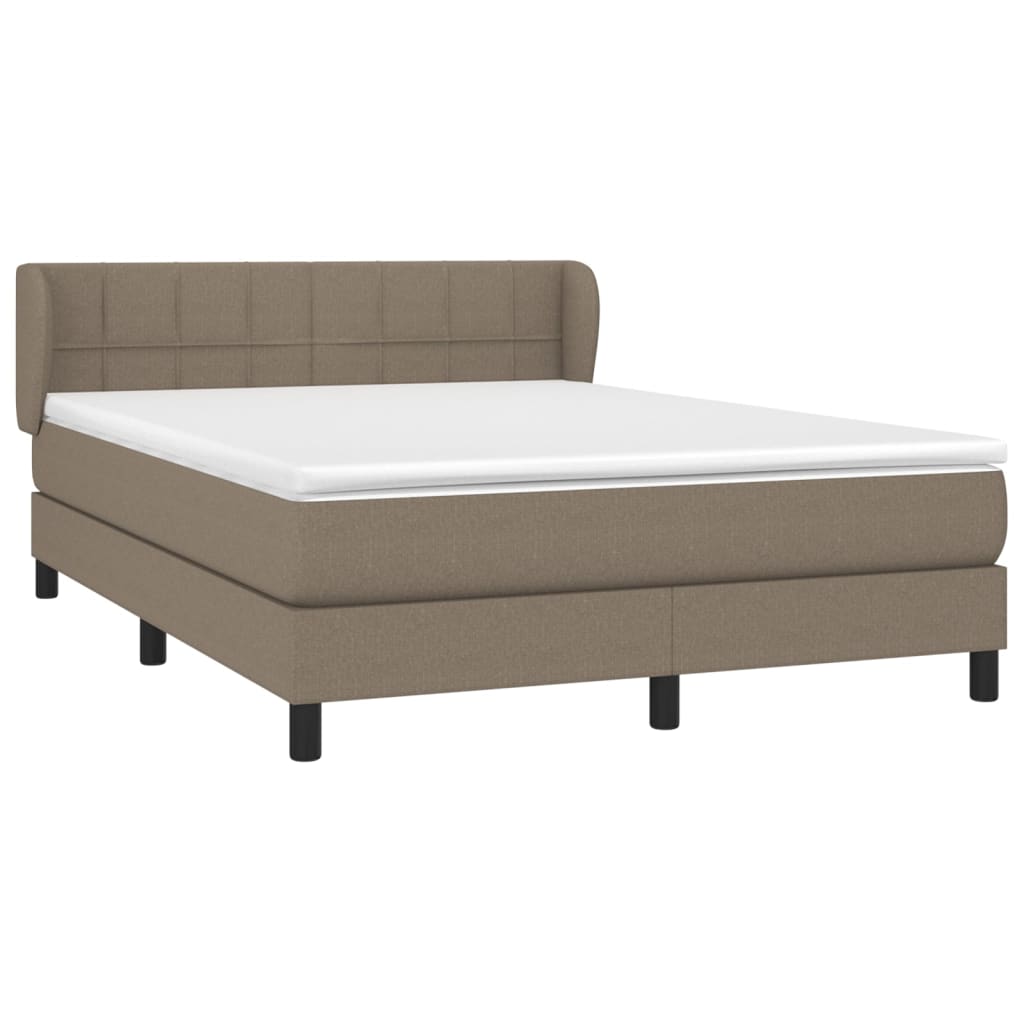 Thumbnail - vidaXL Boxspringbett mit Matratze Taupe 140x200 cm Stoff