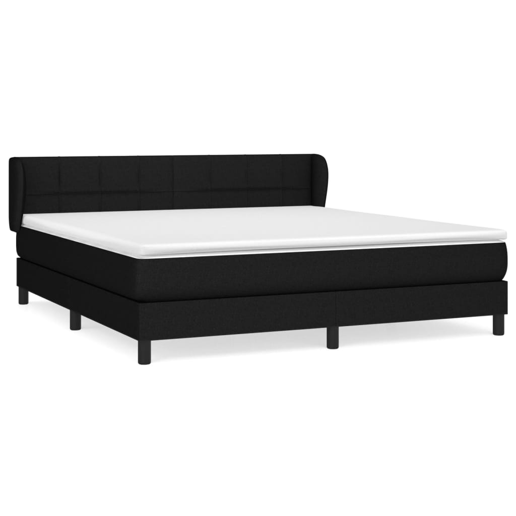 Thumbnail - vidaXL Boxspringbett mit Matratze Schwarz 180x200 cm Stoff