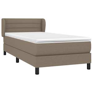 Box spring postel s matrací taupe 100 x 200 cm textil - obrázek 3