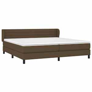 Box spring postel s matrací tmavě hnědá 200x200 cm textil - obrázek 3