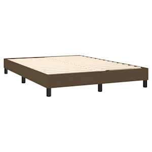 Box spring postel s matrací tmavě hnědá 140x190 cm textil - obrázek 4