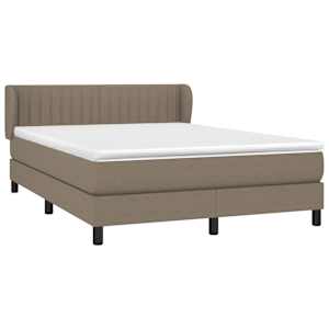 Box spring postel s matrací taupe 140x190 cm textil - obrázek 3