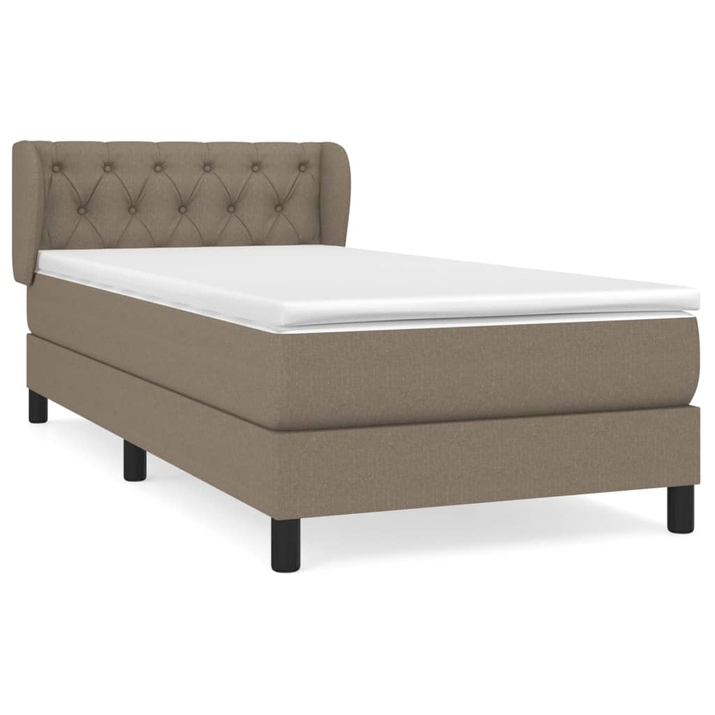 vidaXL Box spring postel s matrací taupe 80x200 cm textil