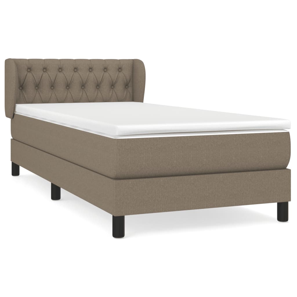 vidaXL Box spring postel s matrací taupe 90x190 cm textil