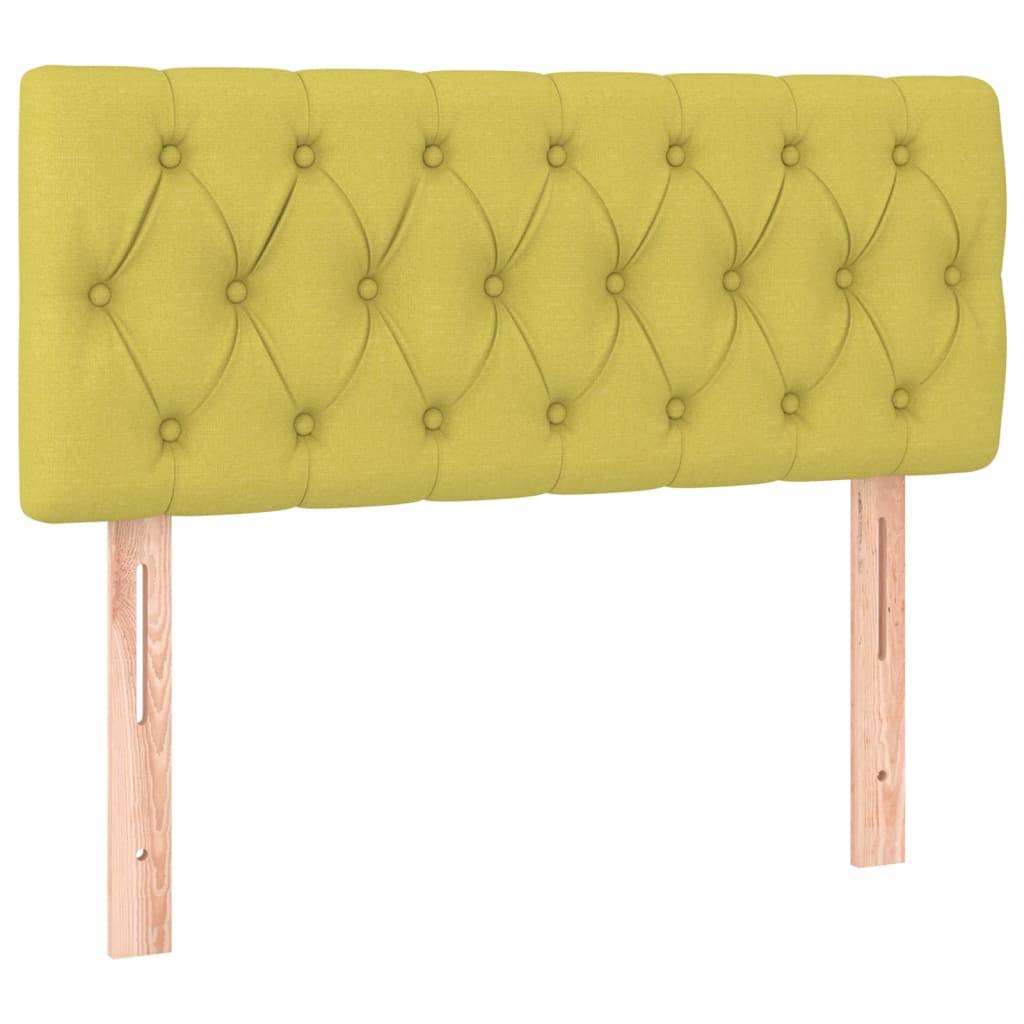 Pat box spring cu saltea, verde, 100x200 cm, textil