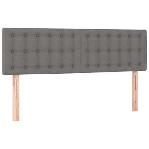 Box spring postel s matrací tmavě šedý 140 x 190 cm textil - obrázek 6