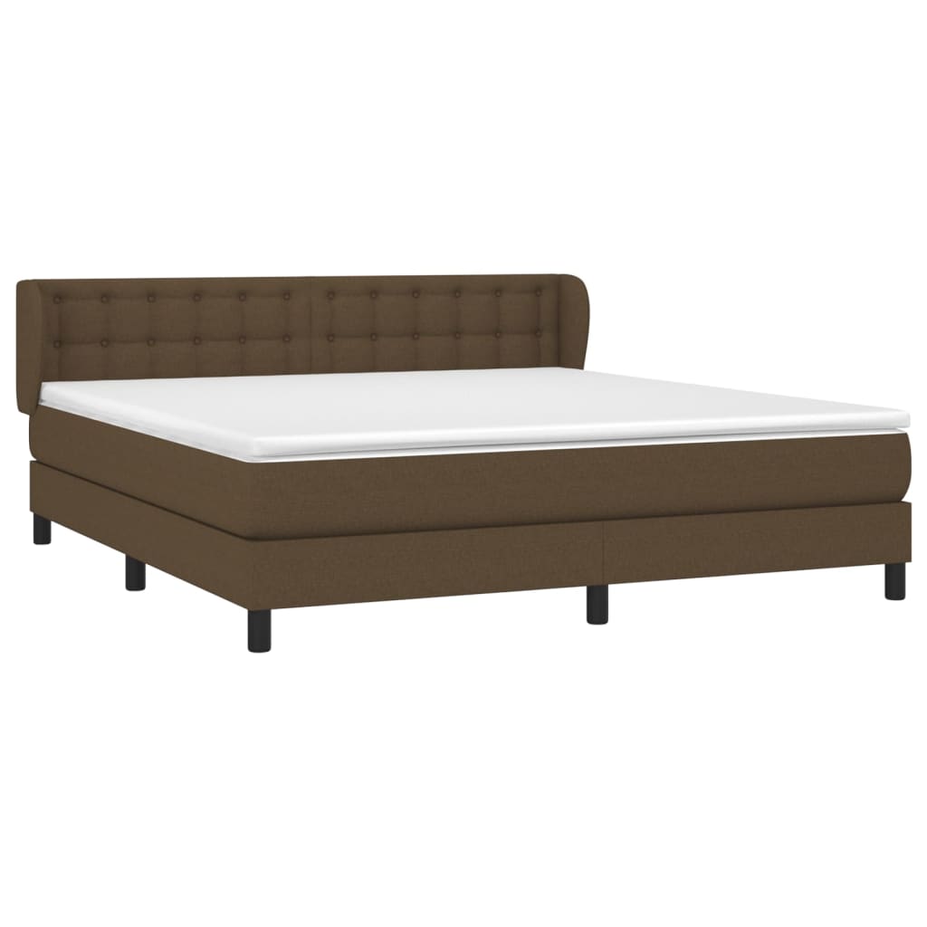 Thumbnail - vidaXL Boxspringbett mit Matratze Dunkelbraun 180x200 cm Stoff