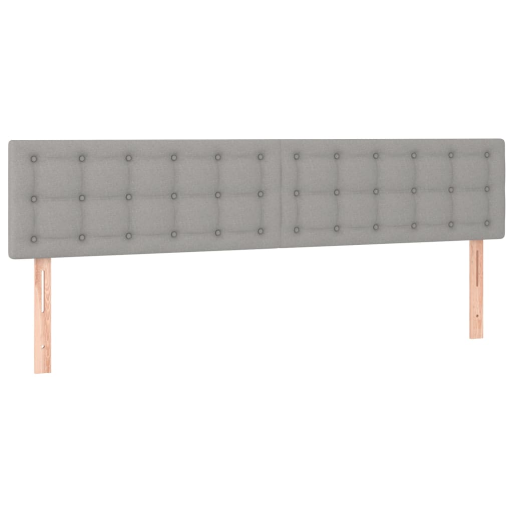 Box spring postel s matrací světle šedá 200 x 200 cm textil