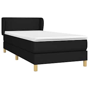 Box spring postel s matrací černá 80 x 200 cm textil - obrázek 3