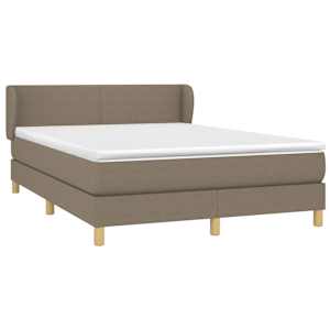 Box spring postel s matrací taupe 140x190 cm textil - obrázek 3