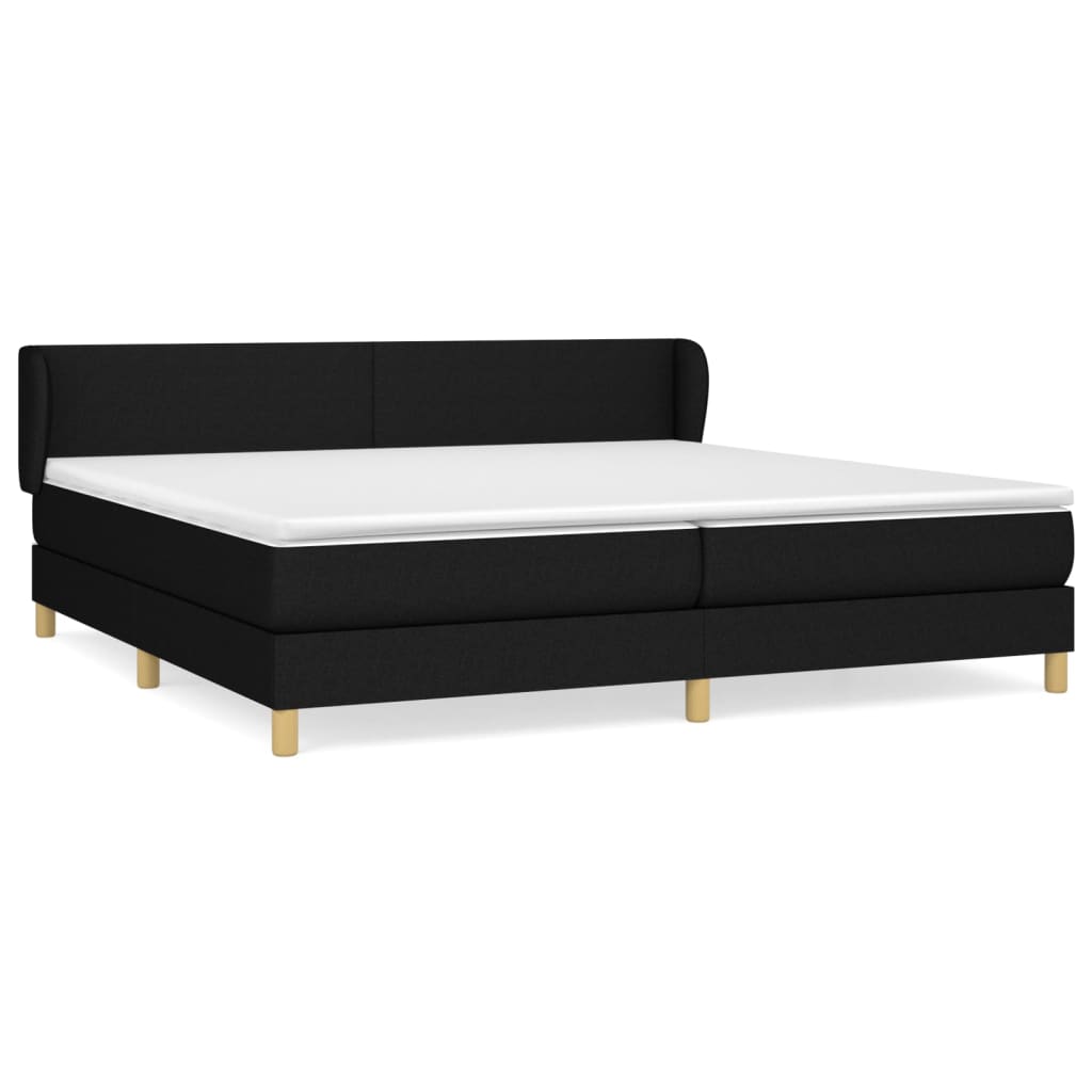 Thumbnail - vidaXL Boxspringbett mit Matratze Schwarz 200x200 cm Stoff