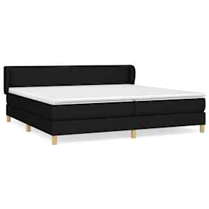 Box spring postel s matrací černá 200x200 cm textil - obrázek 2