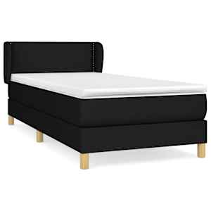 Box spring postel s matrací černá 80 x 200 cm textil - obrázek 2