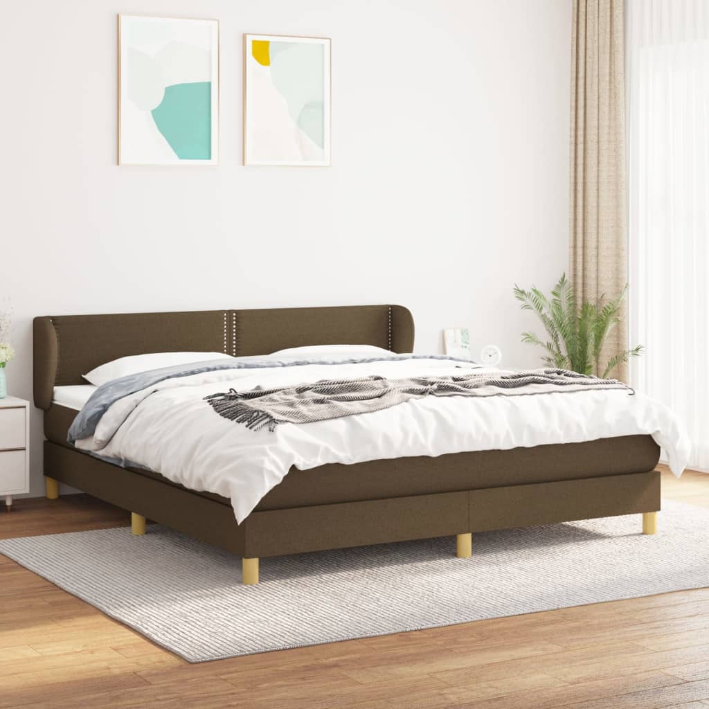  ΚΡΕΒΑΤΙ BOXSPRING ΜΕ ΣΤΡΩΜΑ ΣΚΟΥΡΟ ΚΑΦΕ 160X200 ΕΚ ΥΦΑΣΜΑΤΙΝΟ V-3126736